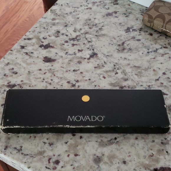 Movado gold blk strap watch - Picture 4 of 4